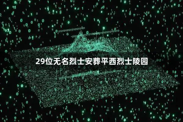 29位无名烈士安葬平西烈士陵园