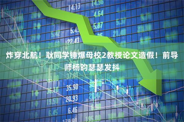 炸穿北航！耿同学锤爆母校2教授论文造假！前导师杨昀瑟瑟发抖