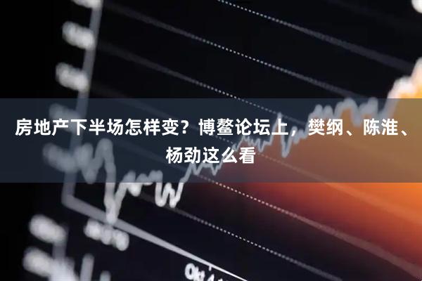 房地产下半场怎样变？博鳌论坛上，樊纲、陈淮、杨劲这么看