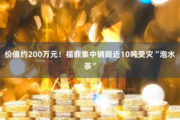 价值约200万元!福鼎集中销毁近10吨受灾“泡水茶”